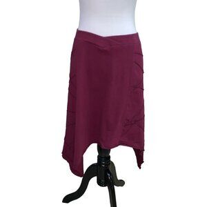 Luna Design Women's M Medium Skirt Elastic Waist Asymmetrical Hemline Textured